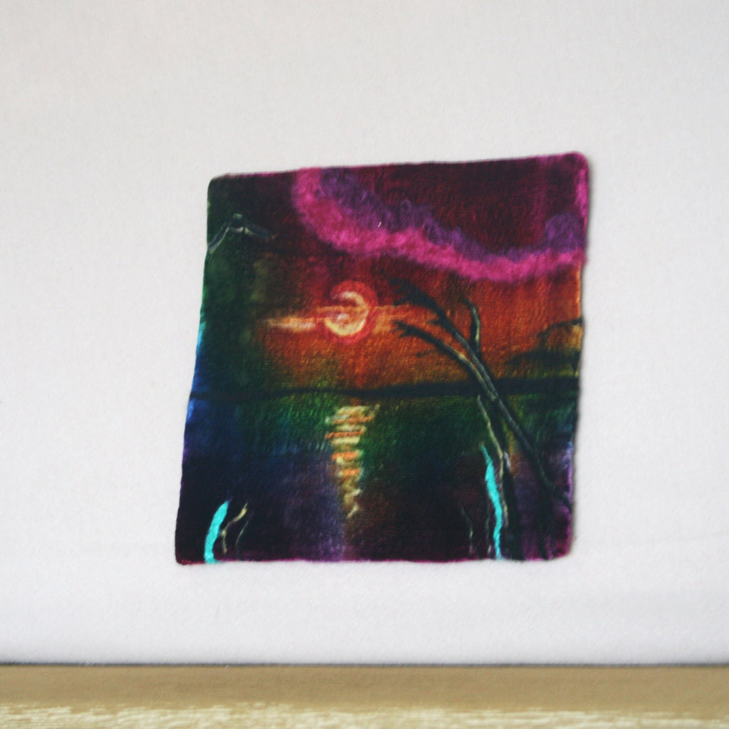 Needle Felted Picture, Velvet Sunset.