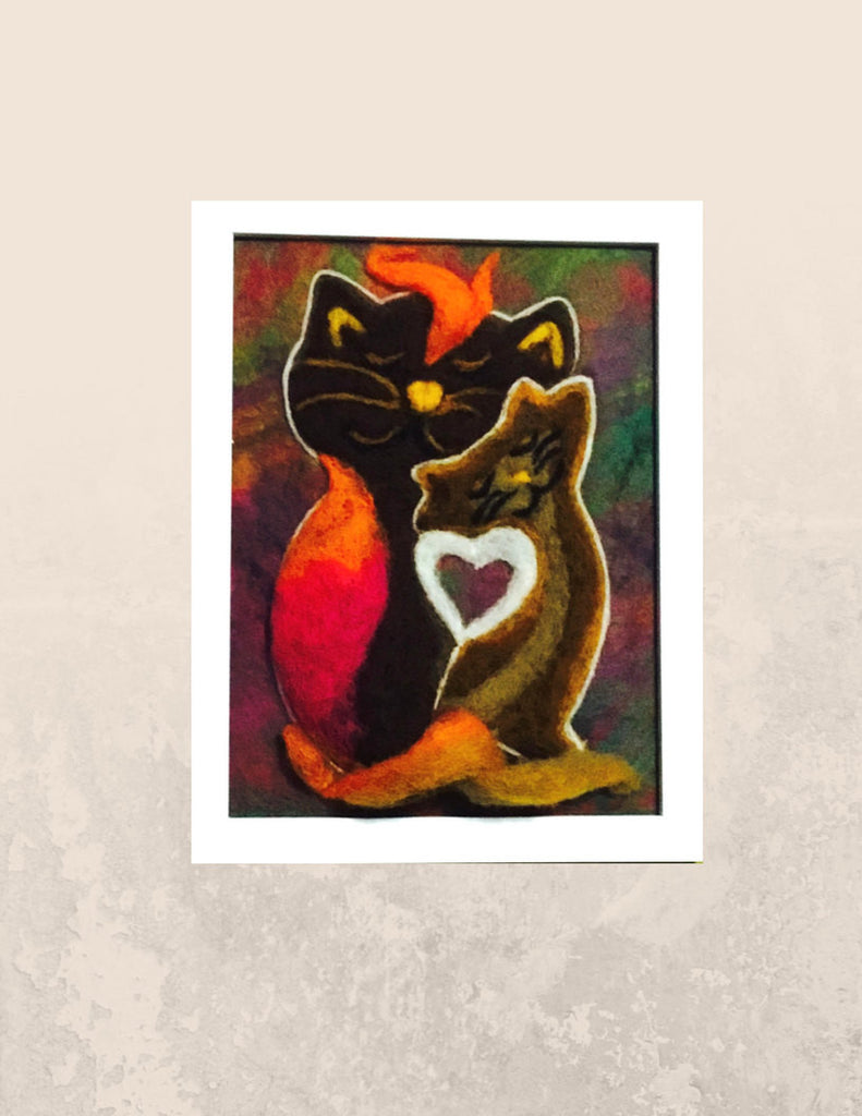 Framed 3D Wool Picture, CATZ.