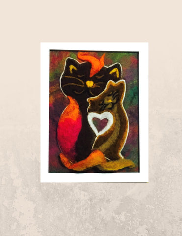 Framed 3D Wool Picture, CATZ.