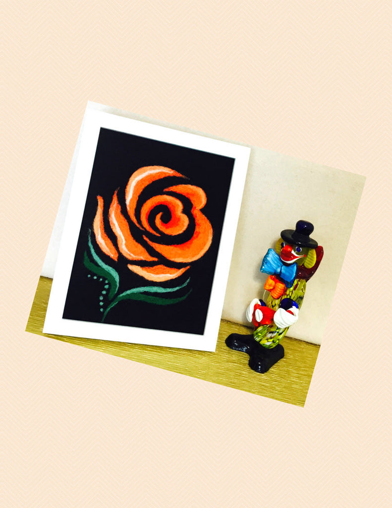 Framed Fibre Art, Wool Picture, Rose Design.