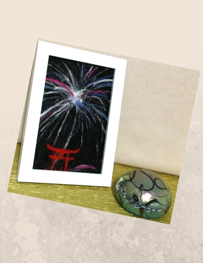 Fireworks Wool, Framed Picture.