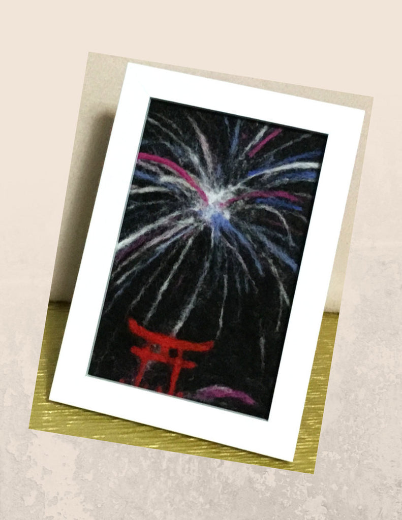 Fireworks Wool, Framed Picture.