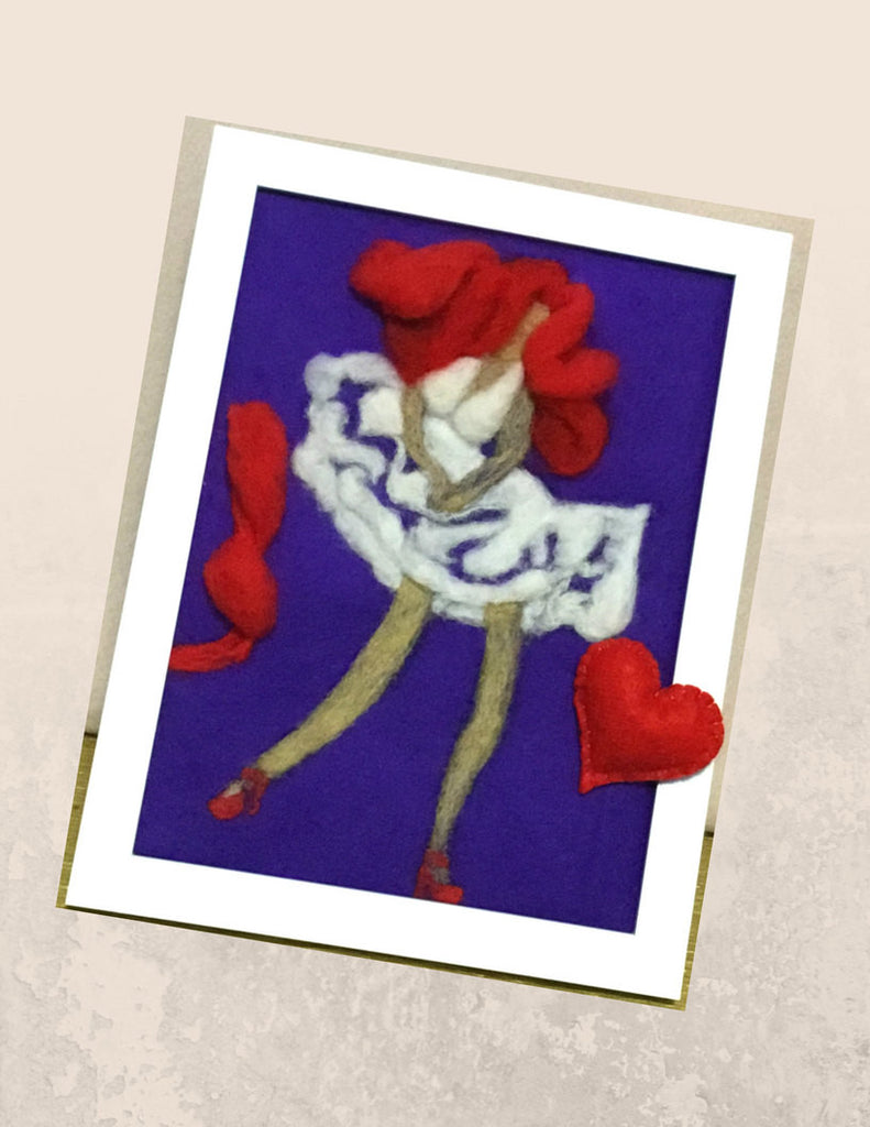 Framed 3 D  Wool Picture, Redheaded Munro!