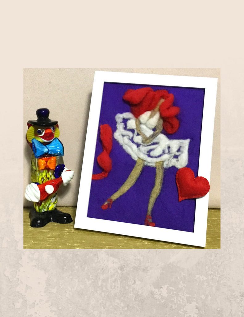 Framed 3 D  Wool Picture, Redheaded Munro!