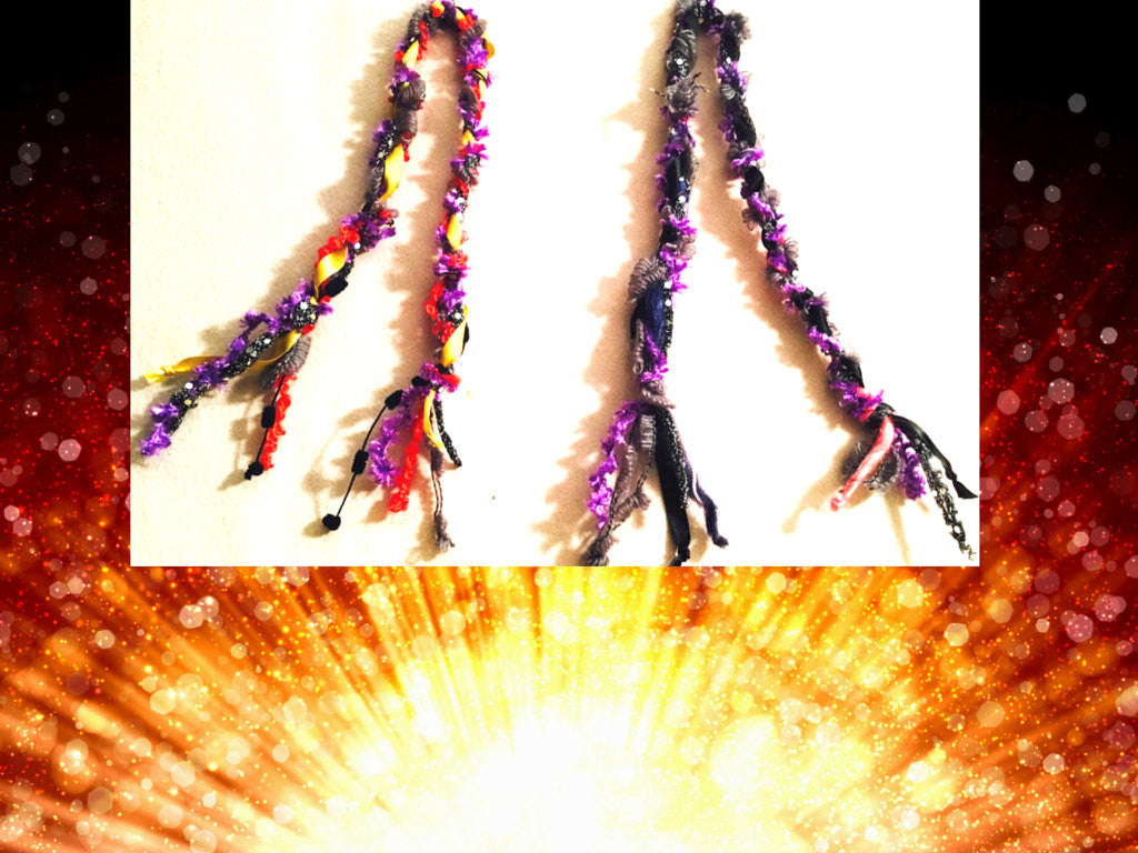 Wool and Ribbon Cat Toys, Plaited and Knotted Fun for your Pet.