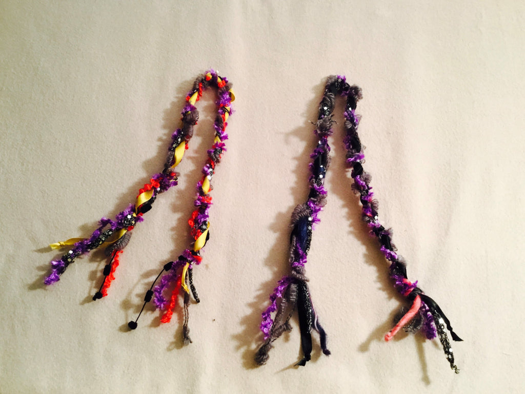 Wool and Ribbon Cat Toys, Plaited and Knotted Fun for your Pet.