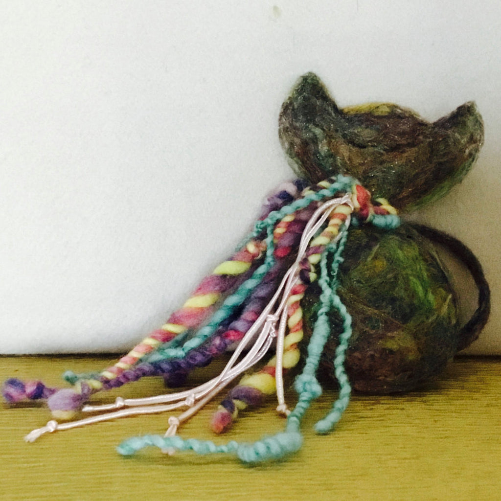 Wool Cat Toy , 12 Strands on Collar!