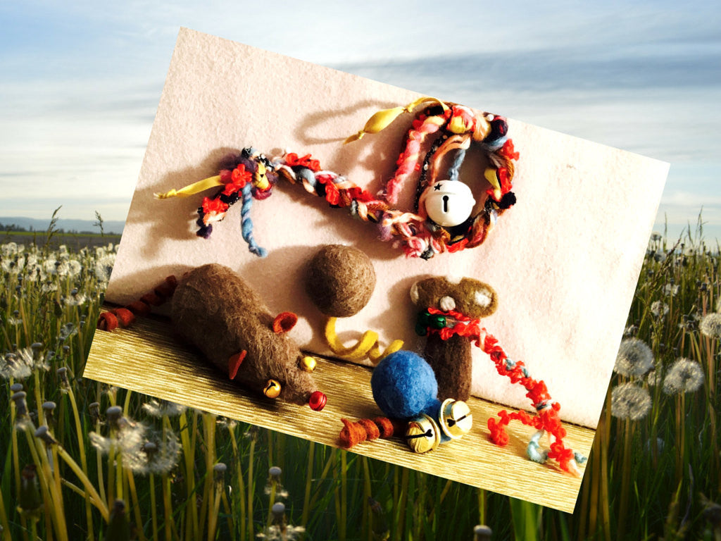 Wool Cat Toys, 5 Pieces of Fun for your Cat!