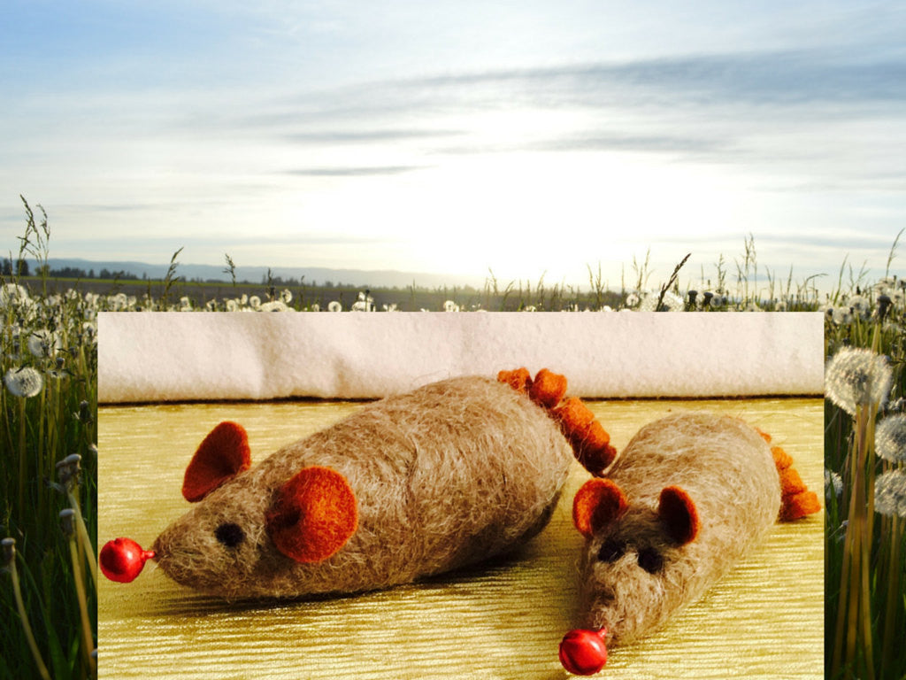 Wool Cat Toys, Mother and son Pair!