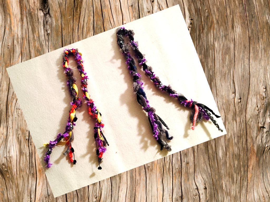 Wool and Ribbon Cat Toys, Plaited and Knotted Fun for your Pet.