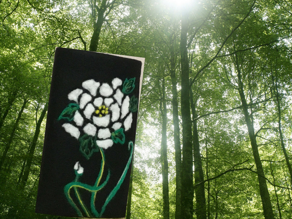 Felt I Phone Case, Padded for your Handbag, Peony design.