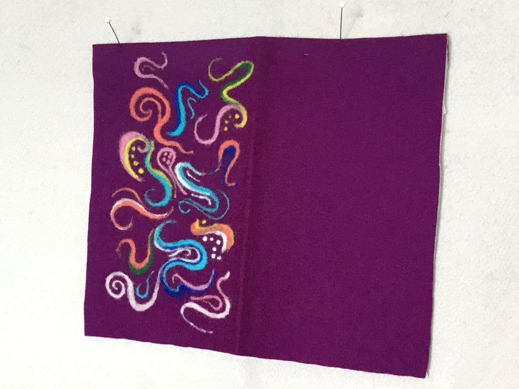 CUSTOM Felt I Phone Case, Purple Wool, to your Measurements.