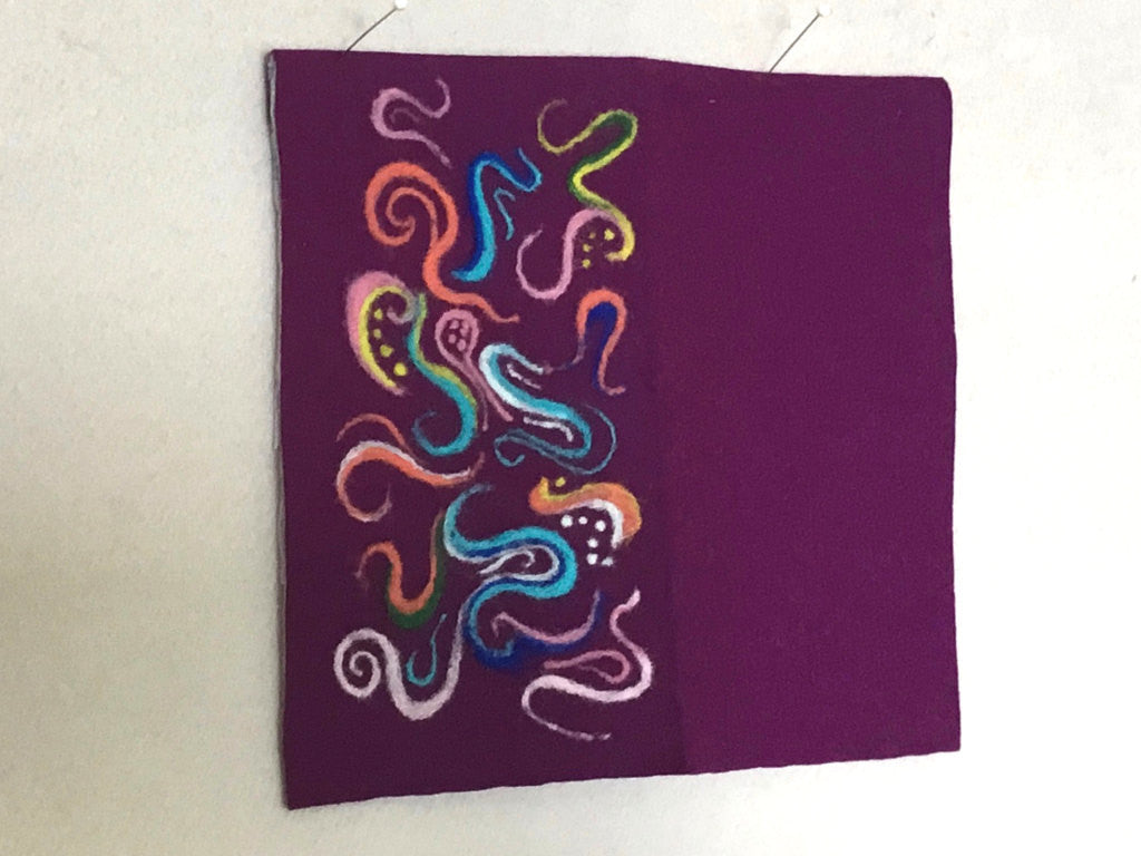 CUSTOM Felt I Phone Case, Purple Wool, to your Measurements.