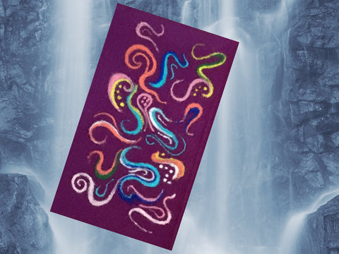 CUSTOM Felt I Phone Case, Purple Wool, to your Measurements.