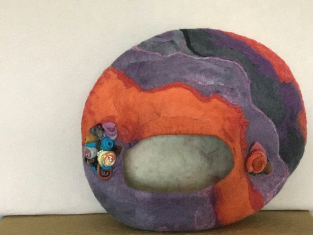 Wool Cat Cave, Rainbow Cat Bed.