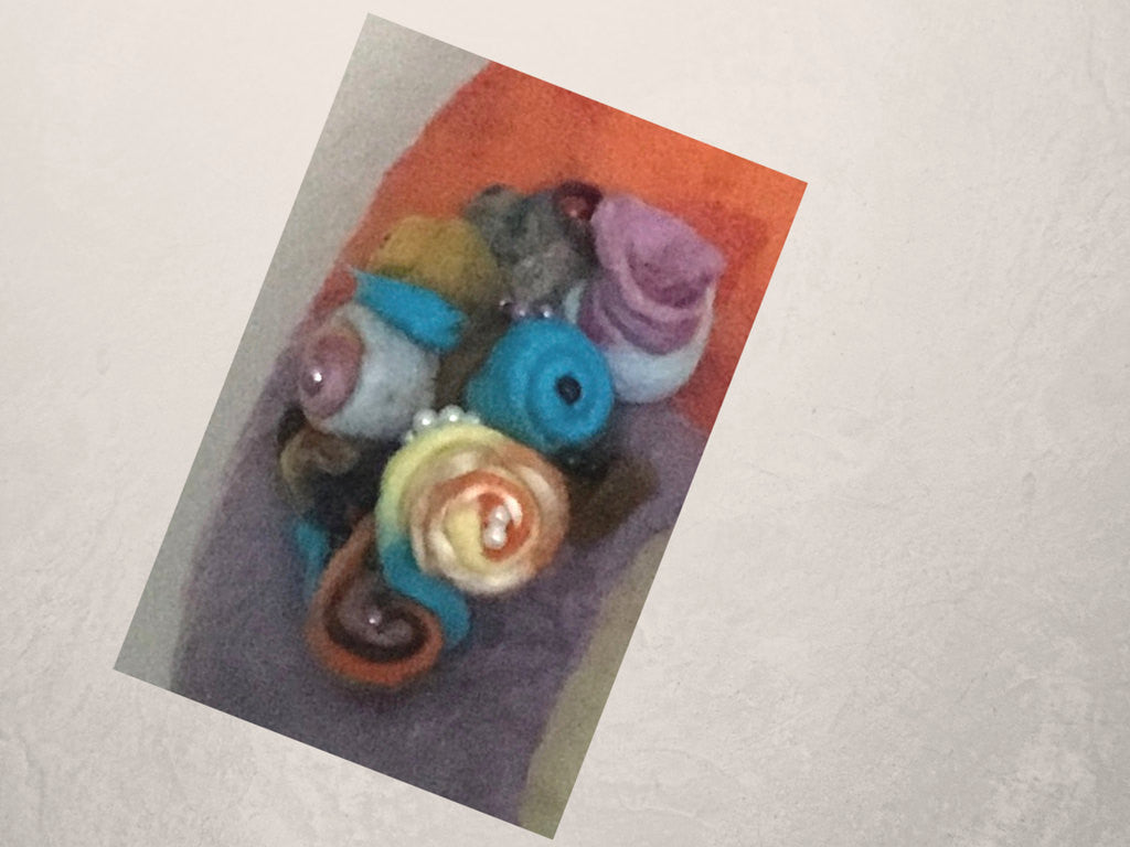 Wool Cat Cave, Rainbow Cat Bed.