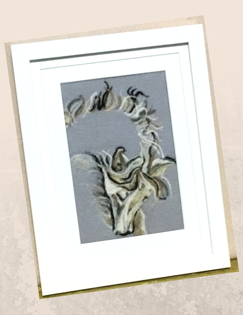 Framed Small Wool Picture, Horse Design.