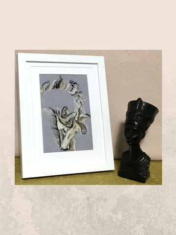 Framed Small Wool Picture, Horse Design.