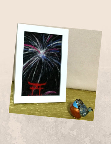 Fireworks Wool, Framed Picture.