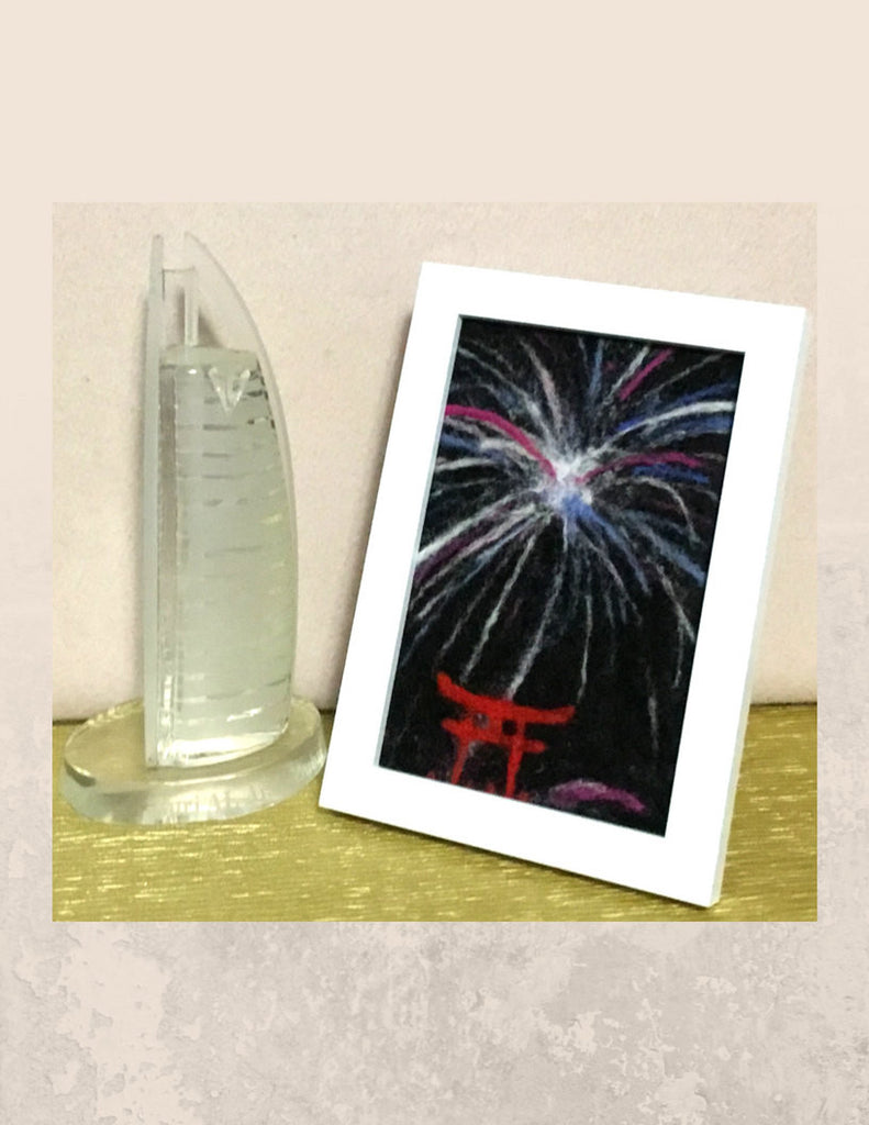 Fireworks Wool, Framed Picture.