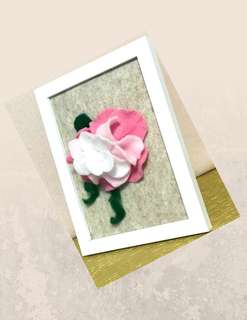 Pink Wool Cottage Rose.