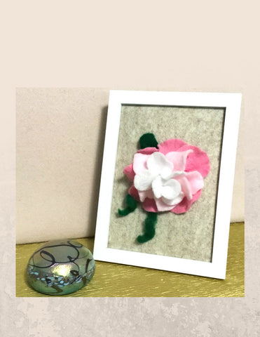 Pink Wool Cottage Rose.