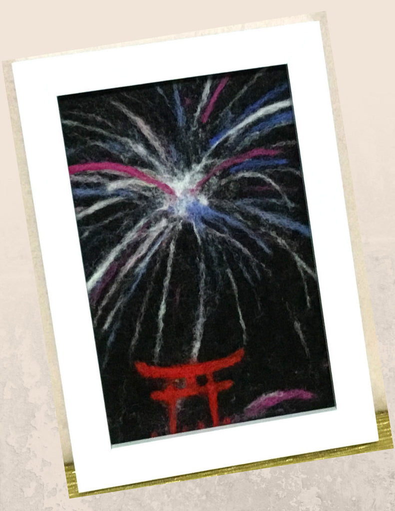 Fireworks Wool, Framed Picture.