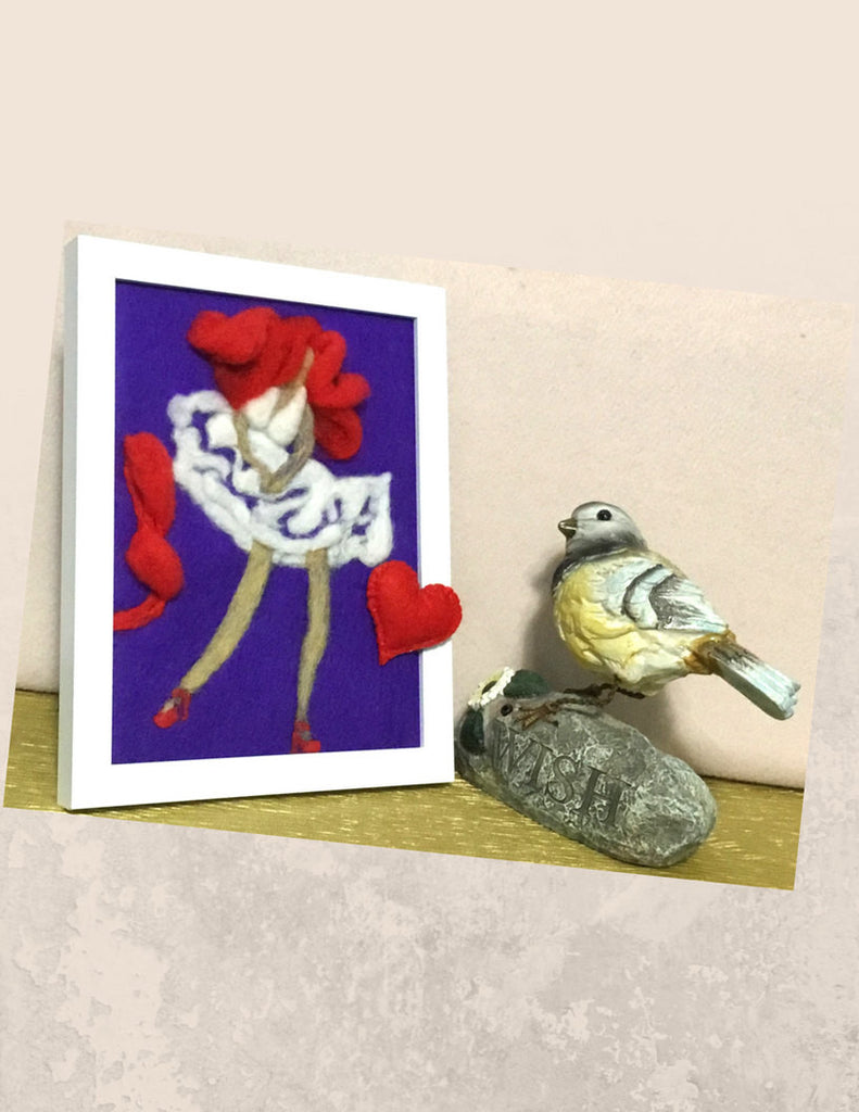 Framed 3 D  Wool Picture, Redheaded Munro!