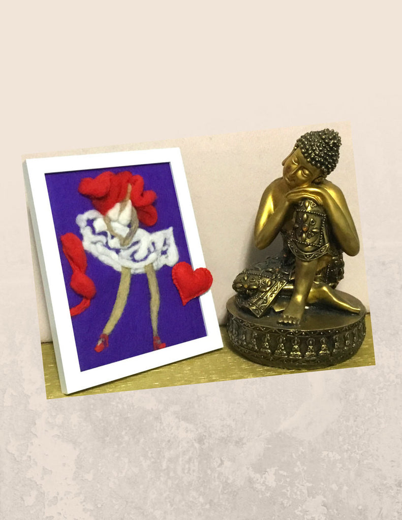 Framed 3 D  Wool Picture, Redheaded Munro!