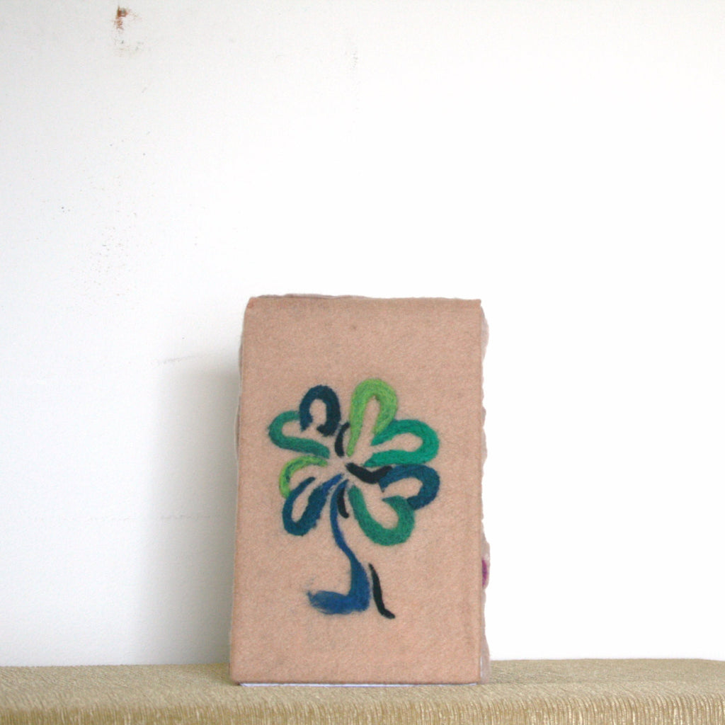 Lotus Covered  Notepad. *Fortune Spiral Pad*