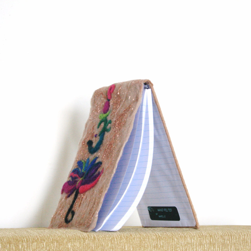 Lotus Covered  Notepad. *Fortune Spiral Pad*