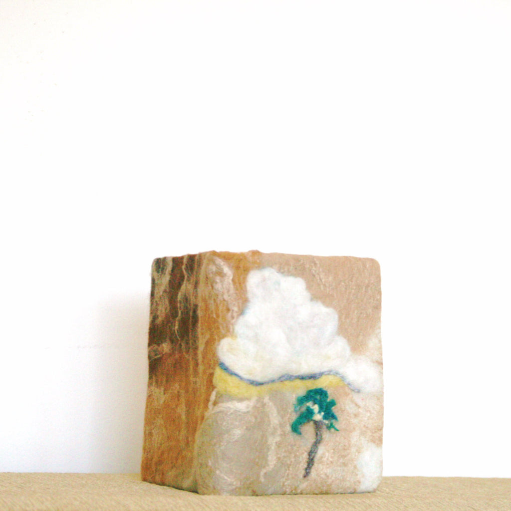 Gold Felt Covered Journal, Palmtree Diary.