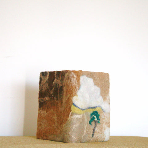 Gold Felt Covered Journal, Palmtree Diary.