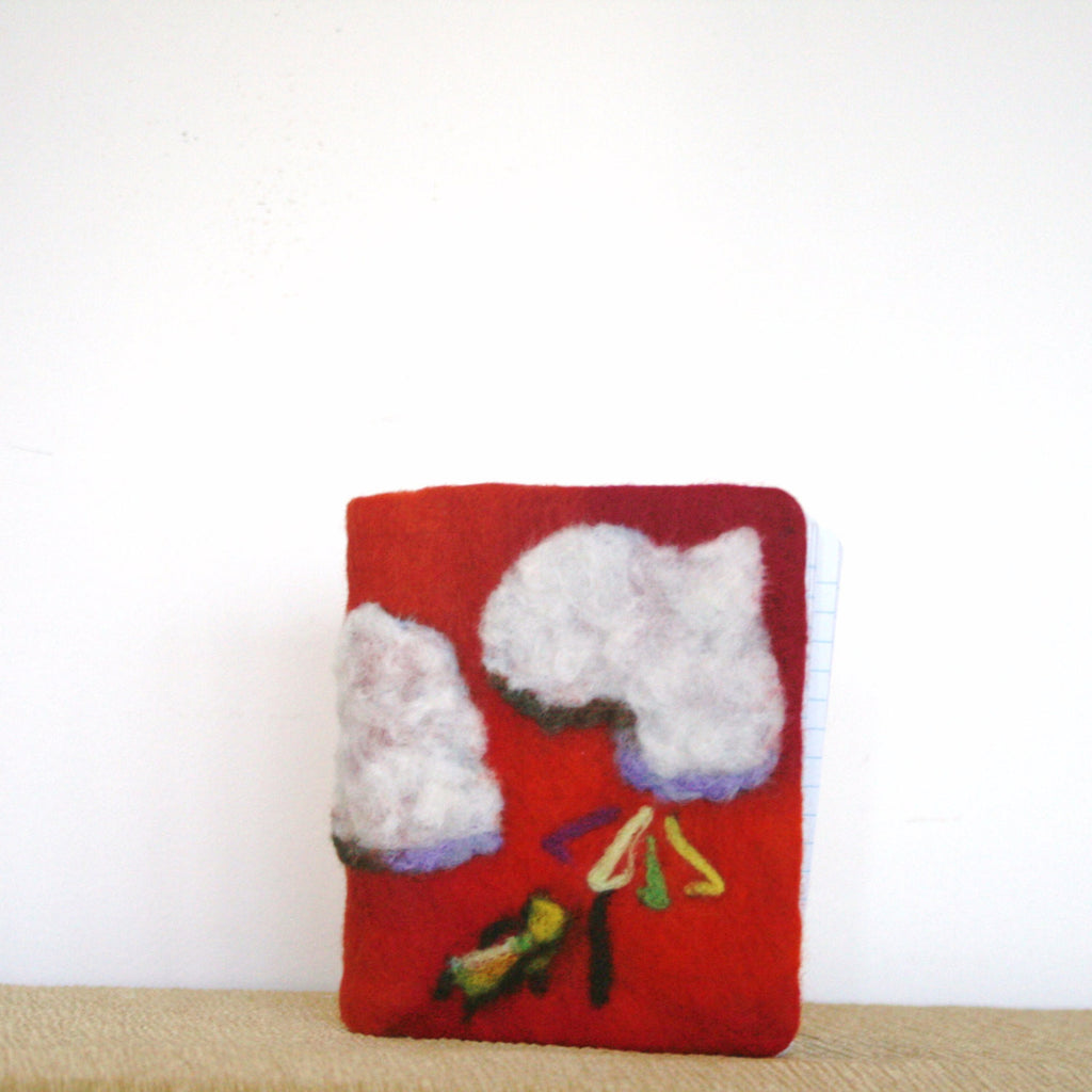 Red Hot Felt Journal, Thick Beach Diary.