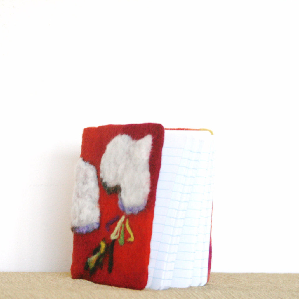 Red Hot Felt Journal, Thick Beach Diary.