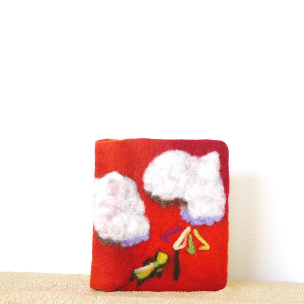 Red Hot Felt Journal, Thick Beach Diary.