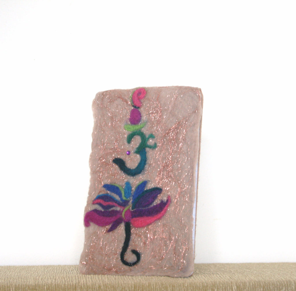 Lotus Covered  Notepad. *Fortune Spiral Pad*