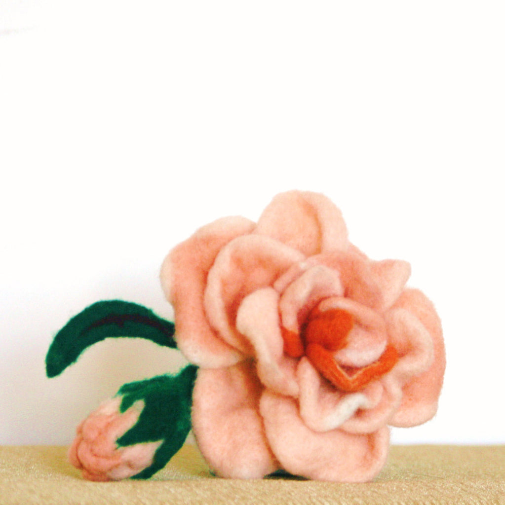 Peach Wool Rose,