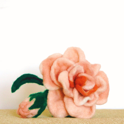Peach Wool Rose,