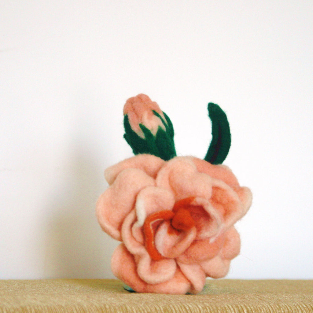 Peach Wool Rose,