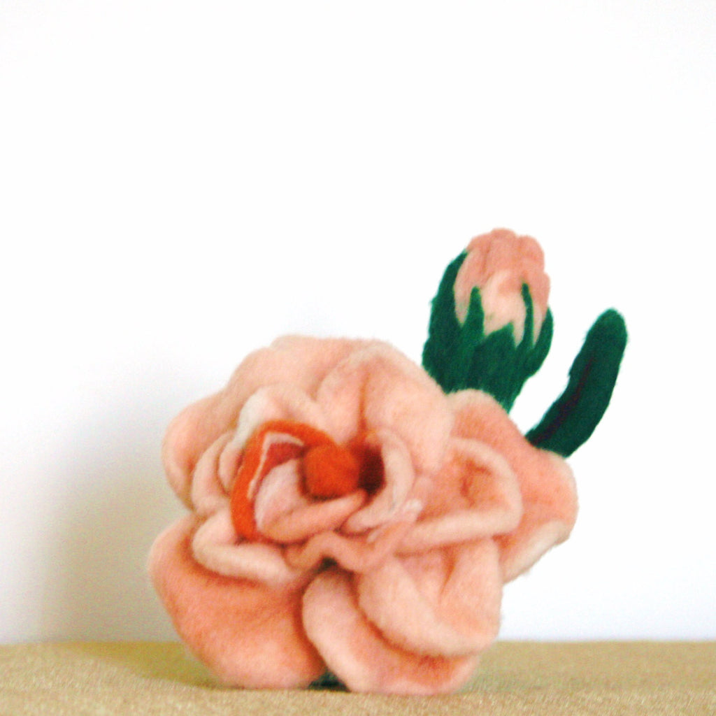Peach Wool Rose,