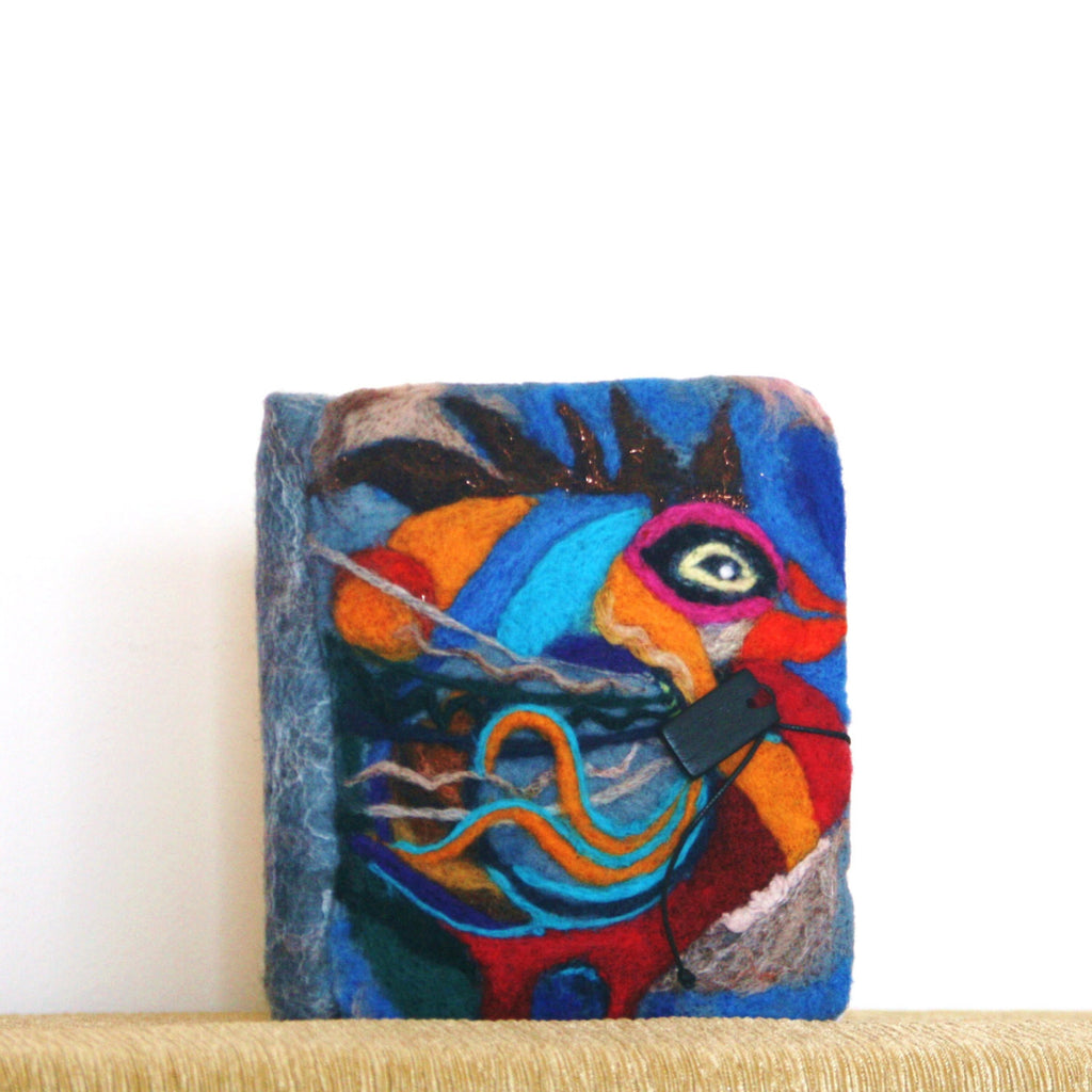 Rooster Felt Journal, Thick Wool Diary.