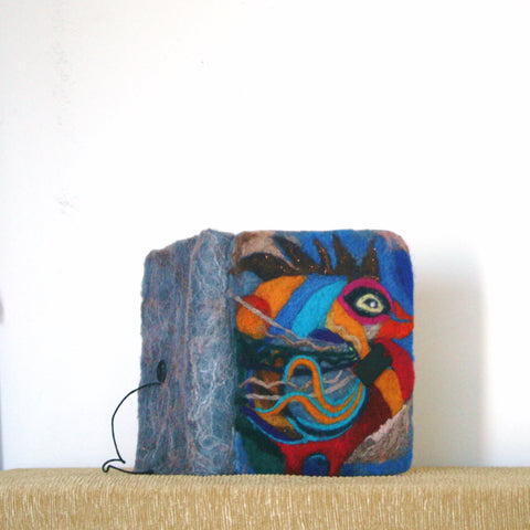 Rooster Felt Journal, Thick Wool Diary.