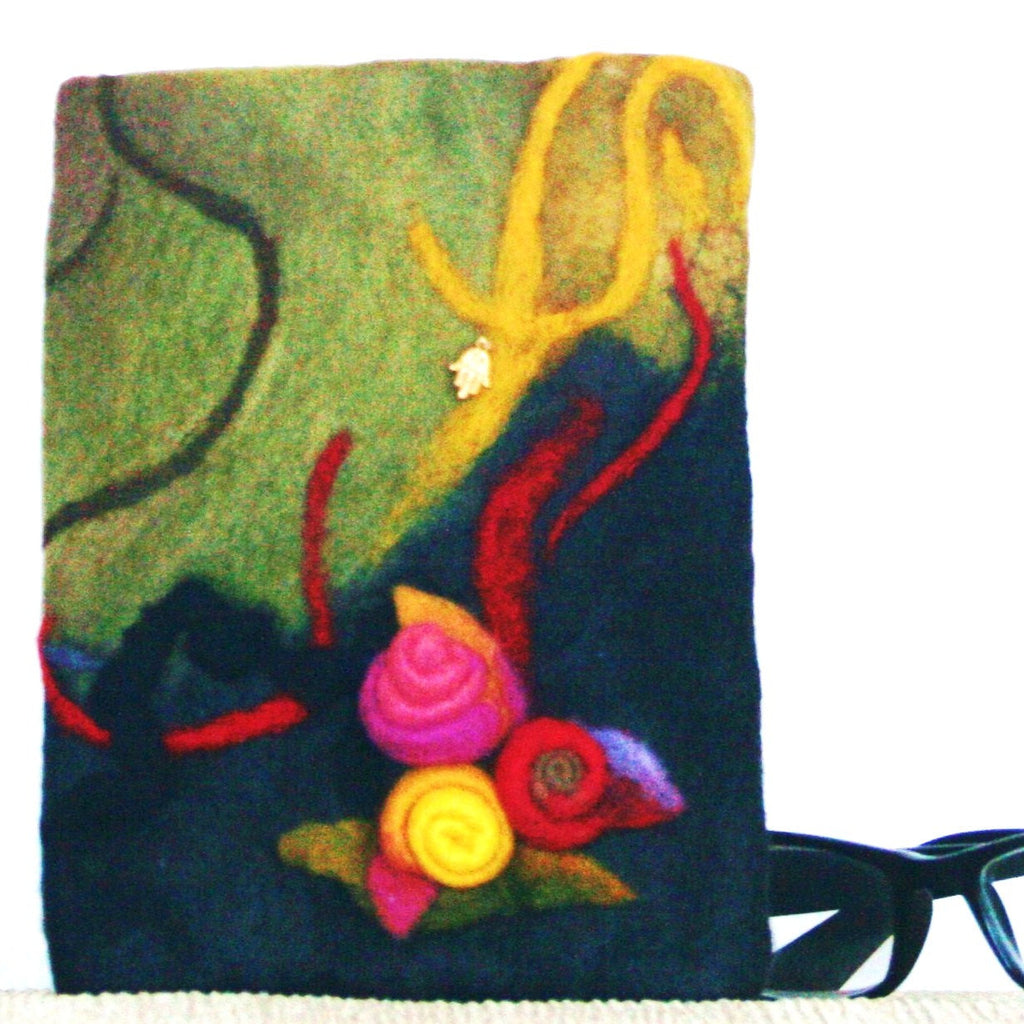 Floral IPod Sleeve, Wool Multi use Sleeve.
