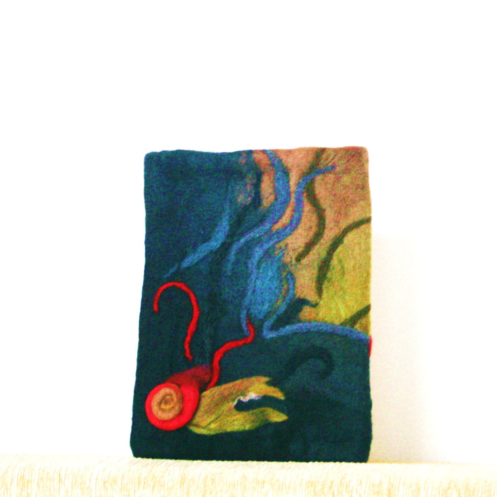 Floral IPod Sleeve, Wool Multi use Sleeve.