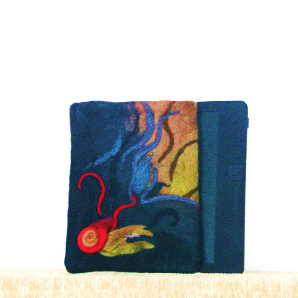 Floral IPod Sleeve, Wool Multi use Sleeve.