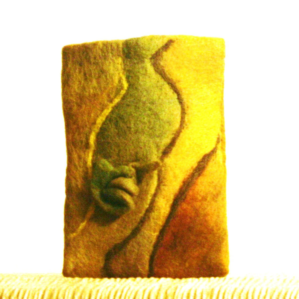 Gold Felt Glasses Sleeve, Multi use Wool Sleeve