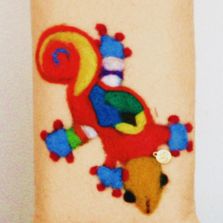 Wool Electronic Cover, Peach Skinks, IPod Felt Case