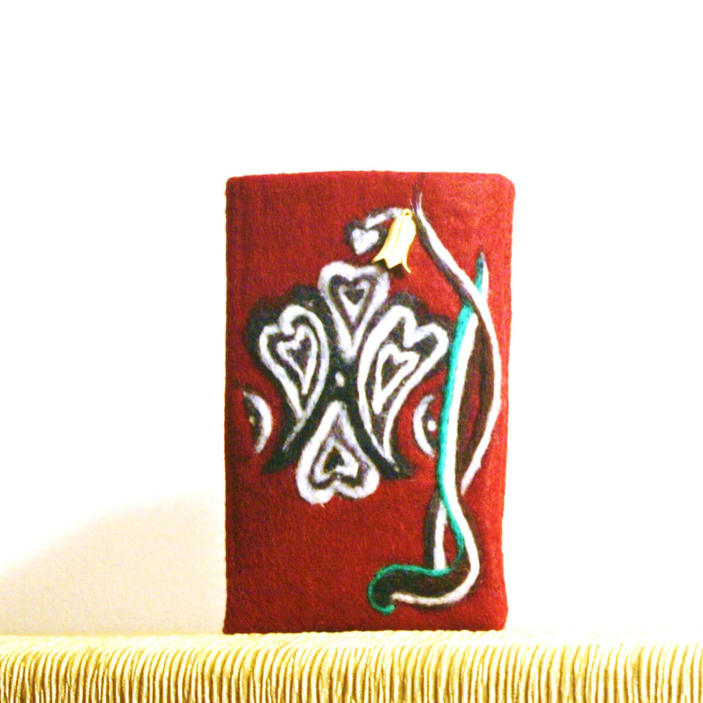 Red Felt Glasses Sleeve, Lillybell Sunglasses Cover.