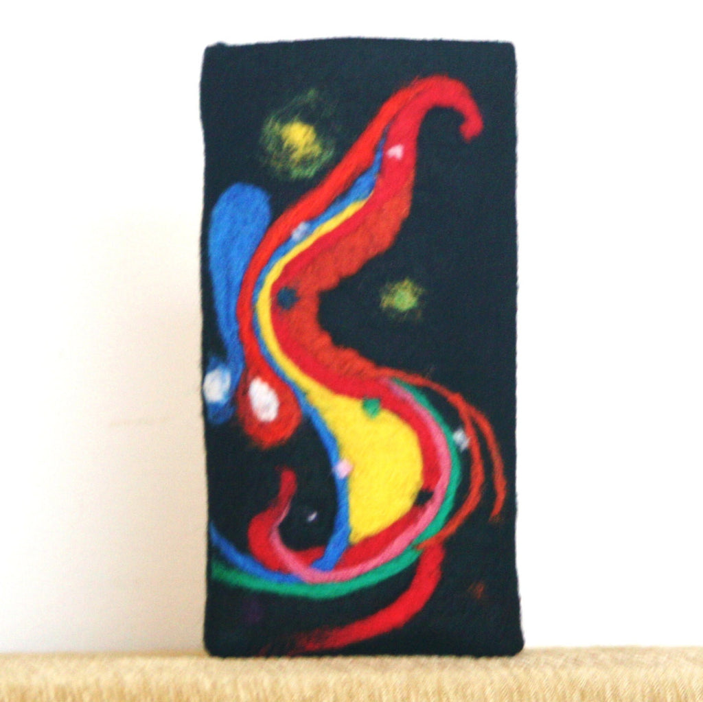 Colorful Felt Glasses Sleeve, Rainbow Sunglasses Case.